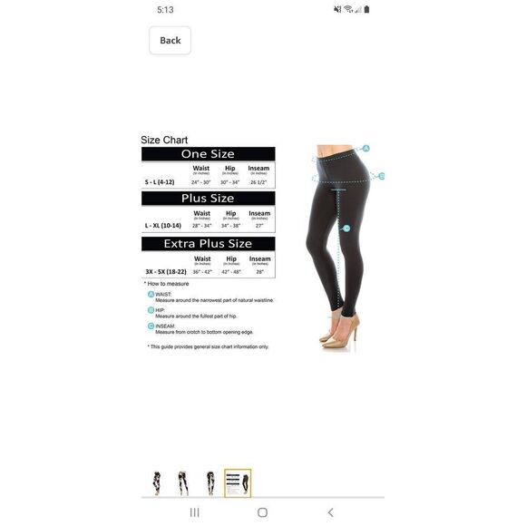 One Size 10-14 Eevee Grey Off White Rose Flower Floral Buttery Soft Leggings NWT - Picture 4 of 4